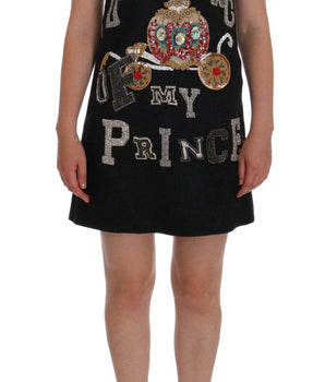 Dolce & Gabbana Enchanting Wool Crystal Encrusted Midi Dress Dolce & Gabbana 