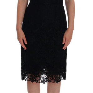 Dolce & Gabbana Elegant Black Knee-Length Sheath Dress