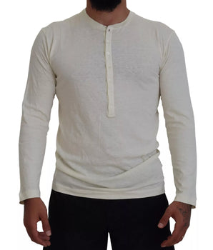 Dsquared² Jersey de manga larga de lino y algodón beige