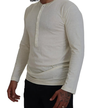 Dsquared² Jersey de manga larga de lino y algodón beige