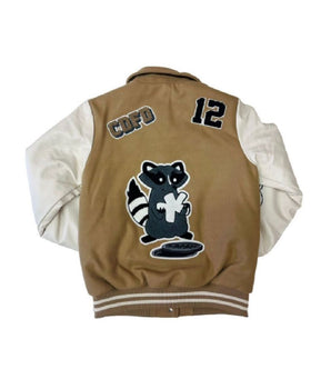 Comme Des Fuckdown Chic Cotton and Faux Leather Bomber Jacket