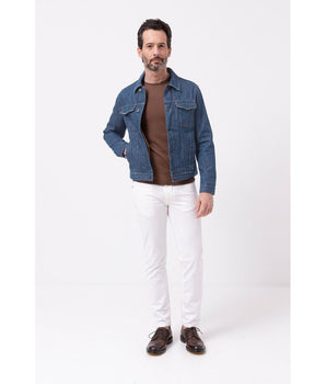 Don The Fuller Blue Cotton Men Jacket