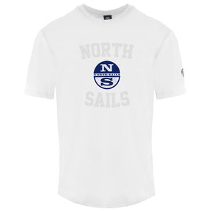 North Sails White Cotton Men T-Shirt