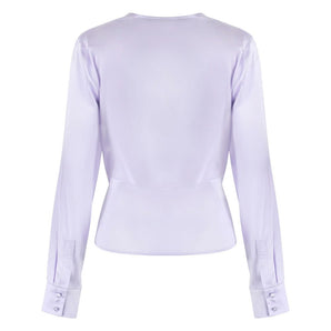 Blusa Elegance de seda lila PINKO