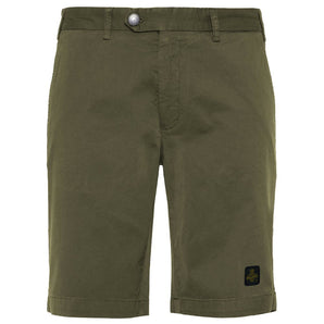 Refrigiwear Bermudas elegantes en color beige con parche con logo