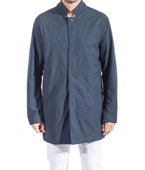 People Of Shibuya Blue Recycled Polyester Men Trench Coat