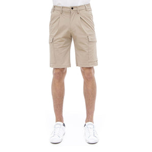 Bermudas cargo elásticas en beige de People Of Shibuya