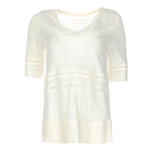 Patrizia Pepe White Linen Tops &amp; T-Shirt