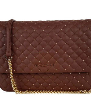 Baldinini Trend Brown Calfskin Shoulder Bag