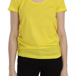 Dsquared² Yellow Round Neck Short Sleeve Shirt Top Blouse