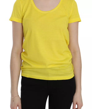 Dsquared² Yellow Round Neck Short Sleeve Shirt Top Blouse