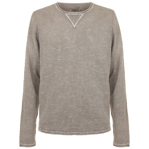 Fred Mello Chic Elbow Patch Crew Neck Sweater