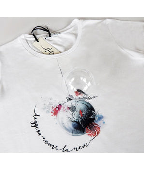 A.Tratti White Viscose Women T-Shirt