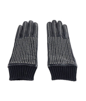 Cavalli Class Black Lambskin Men Glove Cavalli Class 