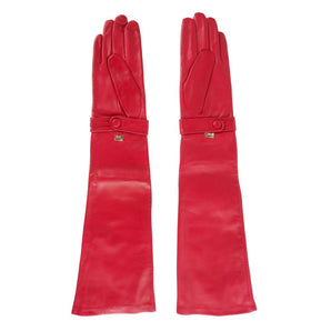 Cavalli Class Guantes elegantes de piel de cordero en rosa