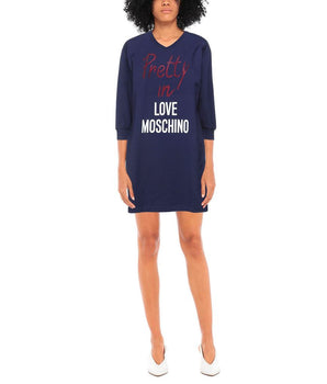 Vestido Mujer Love Moschino Algodón Azul