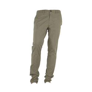 Pantalones de invierno elegantes en mezcla de algodón beige Made in Italy