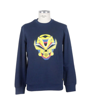 Bikkembergs Blue Cotton Men Sweater Bikkembergs 