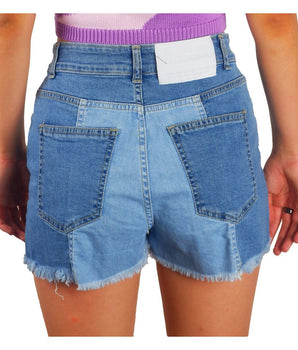 Comme Des Fuckdown Chic Raw Hem Denim Shorts