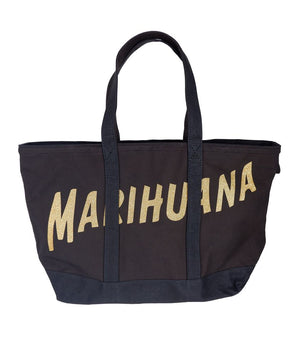 Palm Angels Black Cotton Tote Bag