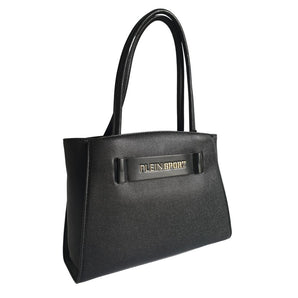 Plein Sport Sleek bolso tote negro de tres compartimentos