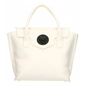 Plein Sport Elegante Bolso Blanco Con Cierre Magnético