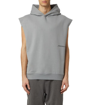 Hinnominate Gray Cotton Men's Sleeveless Sweatshirt