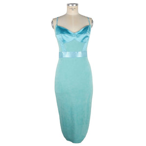 Elisabetta Franchi Green Wool Women Dress