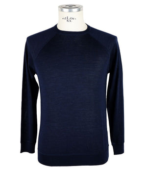 Emilio Romanelli Blue Cashmere Men Sweater
