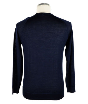 Emilio Romanelli Blue Cashmere Men Sweater