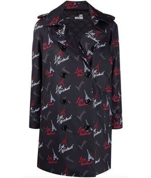Love Moschino Abrigo Mujer Poliéster Negro