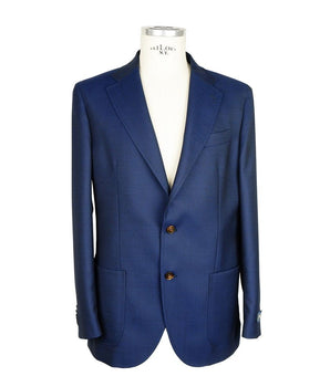 Emilio Romanelli Blue Wool Men's Blazer