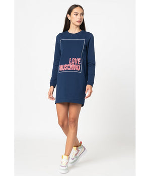 Love Moschino Blue Cotton Women's Dress