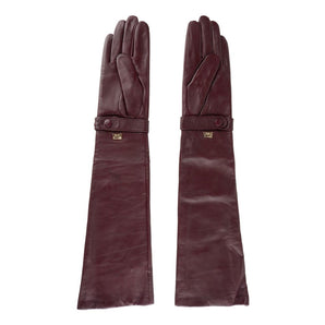 Guantes elegantes de piel de cordero en rosa radiante Cavalli Class