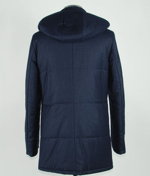 Made in Italy Blue Wool Men's Jacket