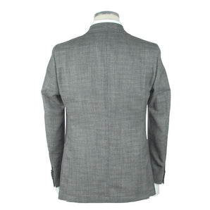 Emilio Romanelli Gray Wool Men Blazer