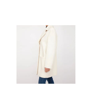 Love Moschino Chic Abrigo largo blanco Winter Elegance