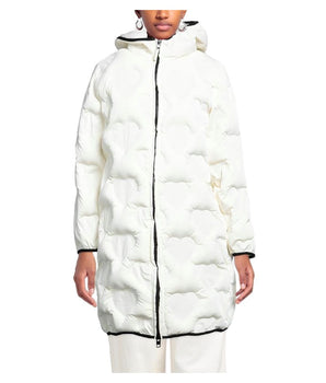 Love Moschino Chaqueta Larga De Plumas Acolchada Con Corazón Chic