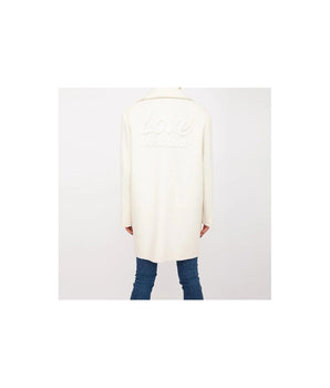 Love Moschino Chic Abrigo largo blanco Winter Elegance