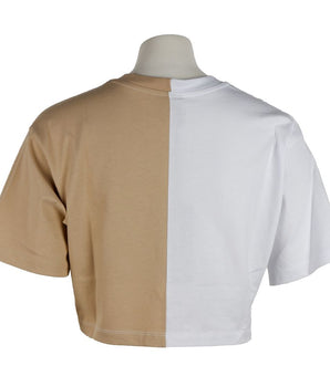 Comme Des Fuckdown Beige Cotton Women T-Shirt