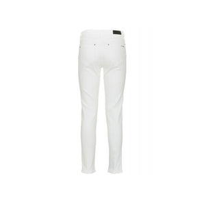 Pantalón vaquero slim de talle alto blanco imperfecto