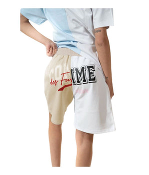 Comme Des Fuckdown Chic Two-Tone Logo Shorts
