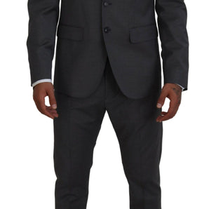 Dsquared² Gray Wool Single Breasted 2 Piece CIPRO Suit