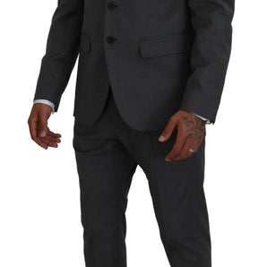 Dsquared² Gray Wool Single Breasted 2 Piece CIPRO Suit