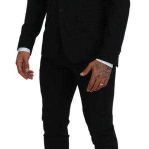 Dsquared² Black Wool Single Breasted 2 Piece LONDON Suit