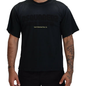 Dsquared² Black Cotton Short Sleeves Crewneck T-shirt