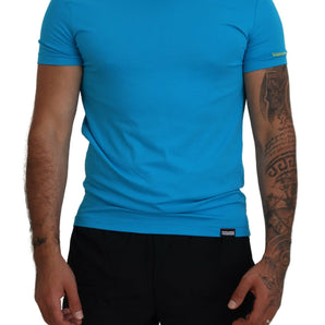 Dsquared² Blue Modal Short Sleeves Crewneck T-shirt