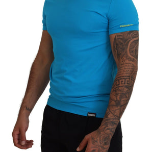 Dsquared² Blue Modal Short Sleeves Crewneck T-shirt