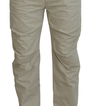 Dsquared² Pantalones casual de hombre de corte recto de algodón beige