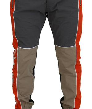 Dsquared² Multicolor Patchwork Cotton Jogging Pants